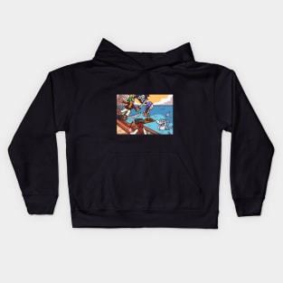 Pirate Kid Walking The Plank Kids Hoodie